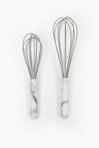 Marble Handle Whisk Set