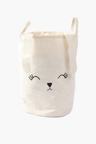Canvas Bunny Basket Drawstring