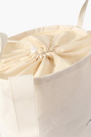 Canvas Bunny Basket Drawstring
