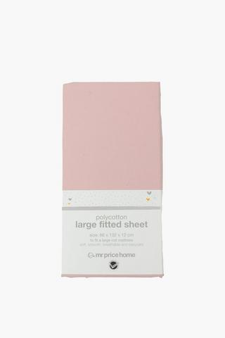 Polycotton Fitted Cot Mattress Sheet Large