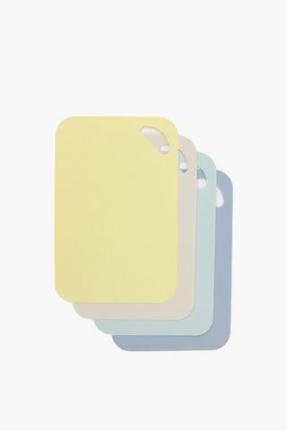 Set Of 4 Plastic Chopping Boards