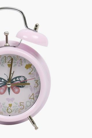 Twin Bell Butterfly Clock