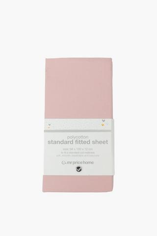 Polycotton Fitted Cot Mattress Sheet Standard