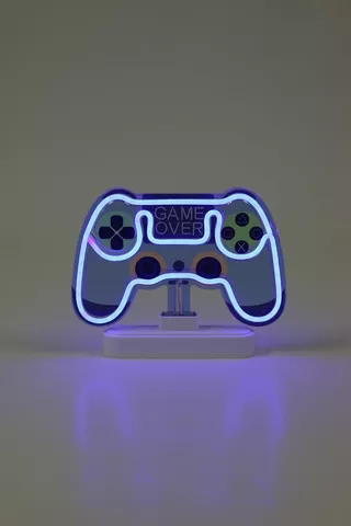 Neon Gamer Battery Operated Led Light On Stand