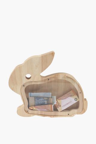 Wooden Bunny Money Box