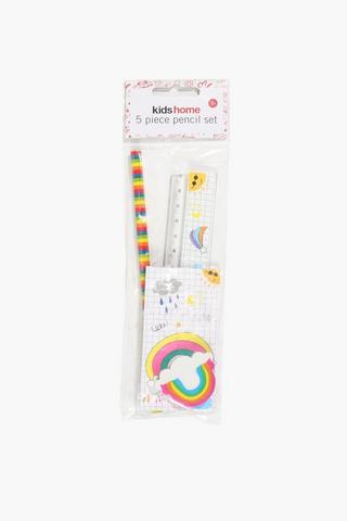 5 Piece Rainbow Stationery Set