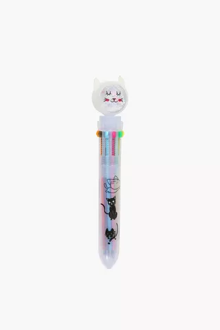 Cat Multi Colour Pen