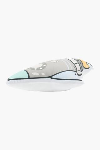Shaped Rocket Scatter Cushion, 30x47cm