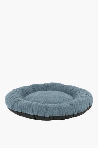 Round Textured Pet Bed Large, 85cm