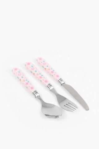 3 Piece Stars Melamine Cutlery Set