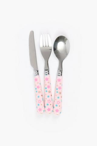 3 Piece Stars Melamine Cutlery Set