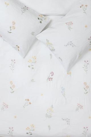 Embroidered Honey Floral Duvet Cover Set
