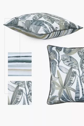 Premium Printed Rhys Leaf U And G Feather Scatter Cushion, 60x60cm