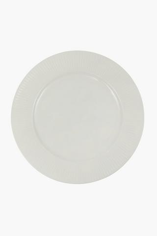 New Bone Ribbed Dinner Plate