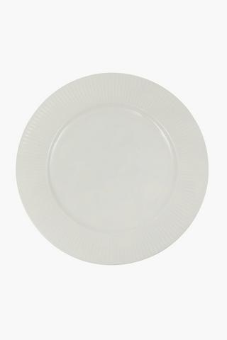 New Bone Ribbed Dinner Plate
