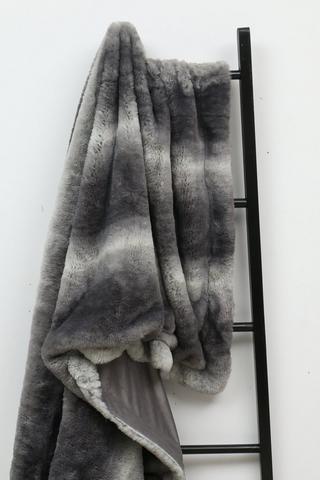 Faux Fur Stripe Blanket, 150x200cm