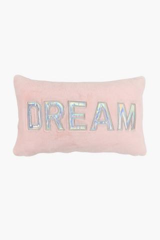 Faux Fur Dream Scatter Cushion, 30x50cm
