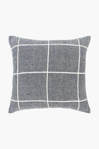 Textured Check Scatter Cushion, 50x50cm