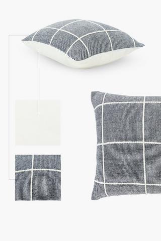 Textured Check Scatter Cushion, 50x50cm