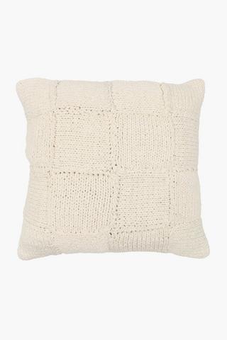 Premium Textured Cross Knit Feather Scatter Cushion, 60x60cm