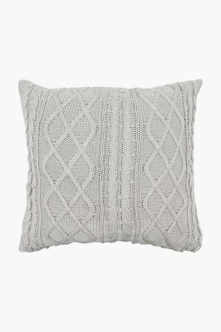 Premium Textured Gia Knit Feather Scatter Cushion, 60x60cm