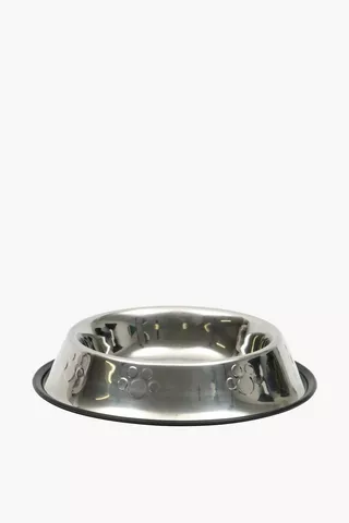Metal Feeding Bowl With Rubber Grip, Extra Large, 33cm