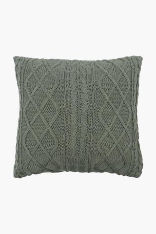 Premium Textured Gia Knit Feather Scatter Cushion, 60x60cm