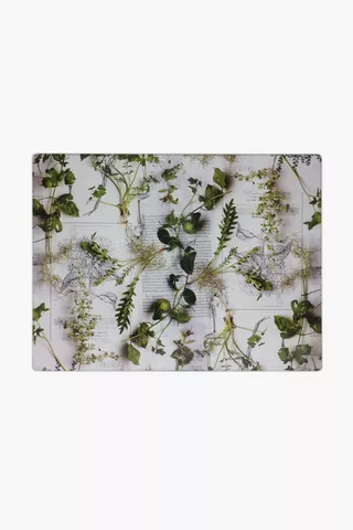 Floral Glass Chopping Board
