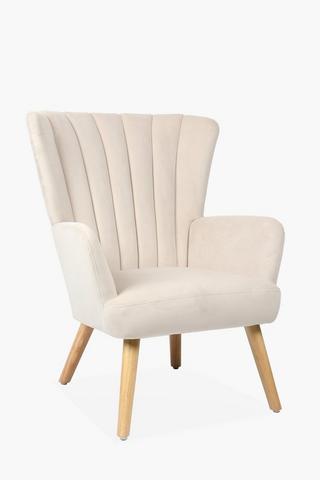 Ribbed Wingback Chair

