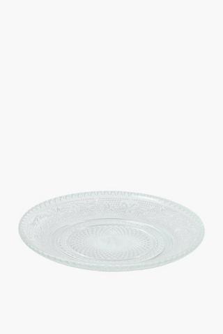 Beaded Glass Candle Plate, 15cm