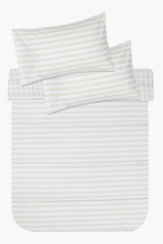 Soft Touch Reversible Check Stripe Comforter Set