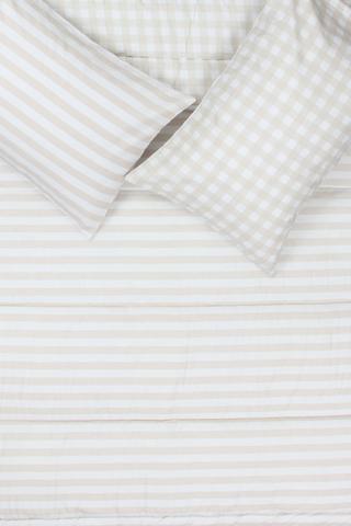 Soft Touch Reversible Check Stripe Comforter Set