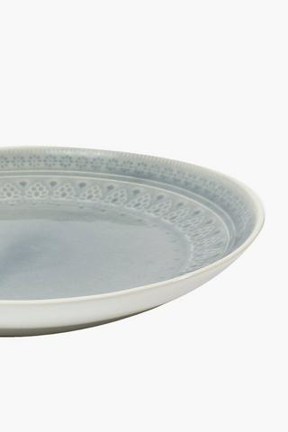Embossed Glaze Dinner Plate