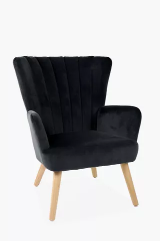 Ribbed Wingback Chair
