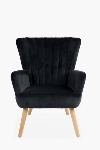 Ribbed Wingback Chair
