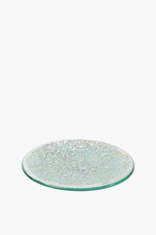 Mosaic Glass Candle Plate,