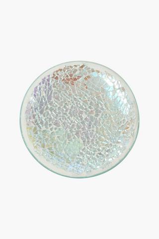 Mosaic Glass Candle Plate,