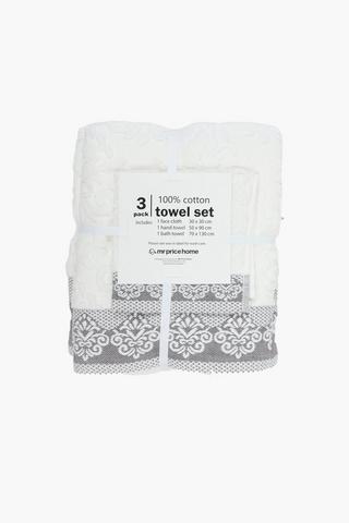 3 Pack Cotton Classic Towel Set