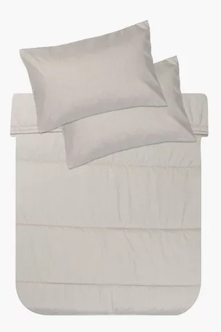 Soft Touch Marl Embossed Comforter Set