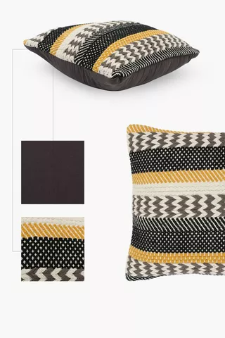 Textured Gaya Stripe Scatter Cushion, 50x50cm