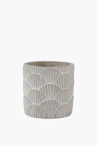 Scallop Etch Planter, 12cm