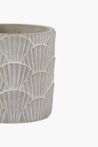 Scallop Etch Planter, 12cm