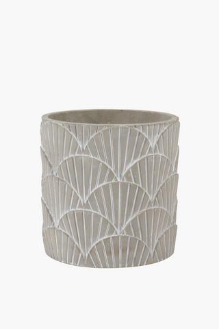 Scallop Etch Planter, 15cm