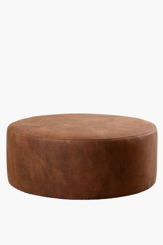 Regency Large Pu Ottoman
