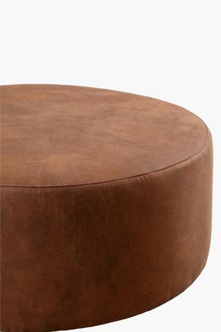 Regency Large Pu Ottoman

