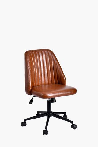 Ribbed Pu Office Chair