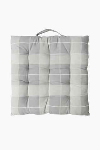 Printed Johannes Check Chair Pad, 40x40cm