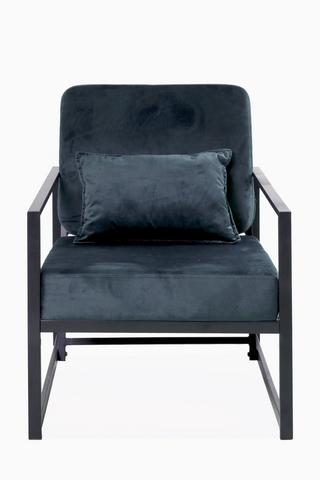 Velvet Metal Frame Chair