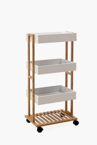 Bamboo Bathroom Trolley