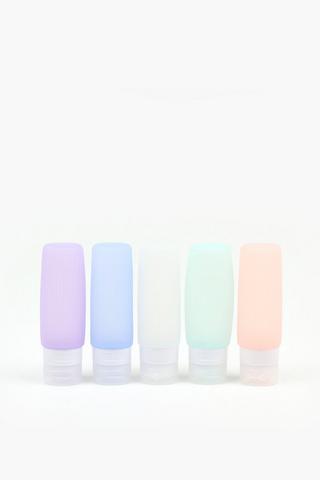 5 Piece Silicone Travel Bottles